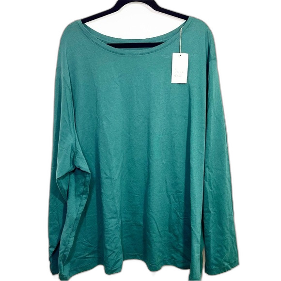 A New Day Teal Long Sleeve T Shirt Size 4X NWT - Picture 1 of 10